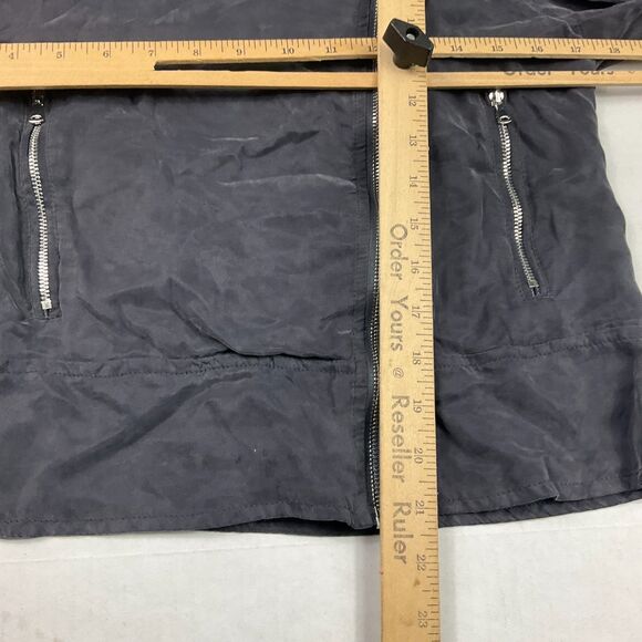 BlankNYC Moto Jacket Dark Gray Soft Asymmetric Zip Rock N Roll Streetwear XS - Picture 6 of 11